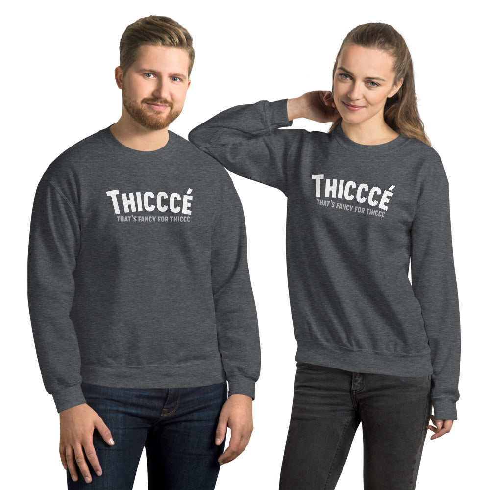 Thicccé Crew Unisex Sweatshirt Dark Grey