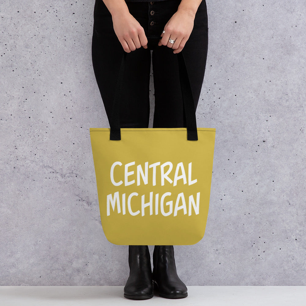 Central Michigan in Gold Tote bag