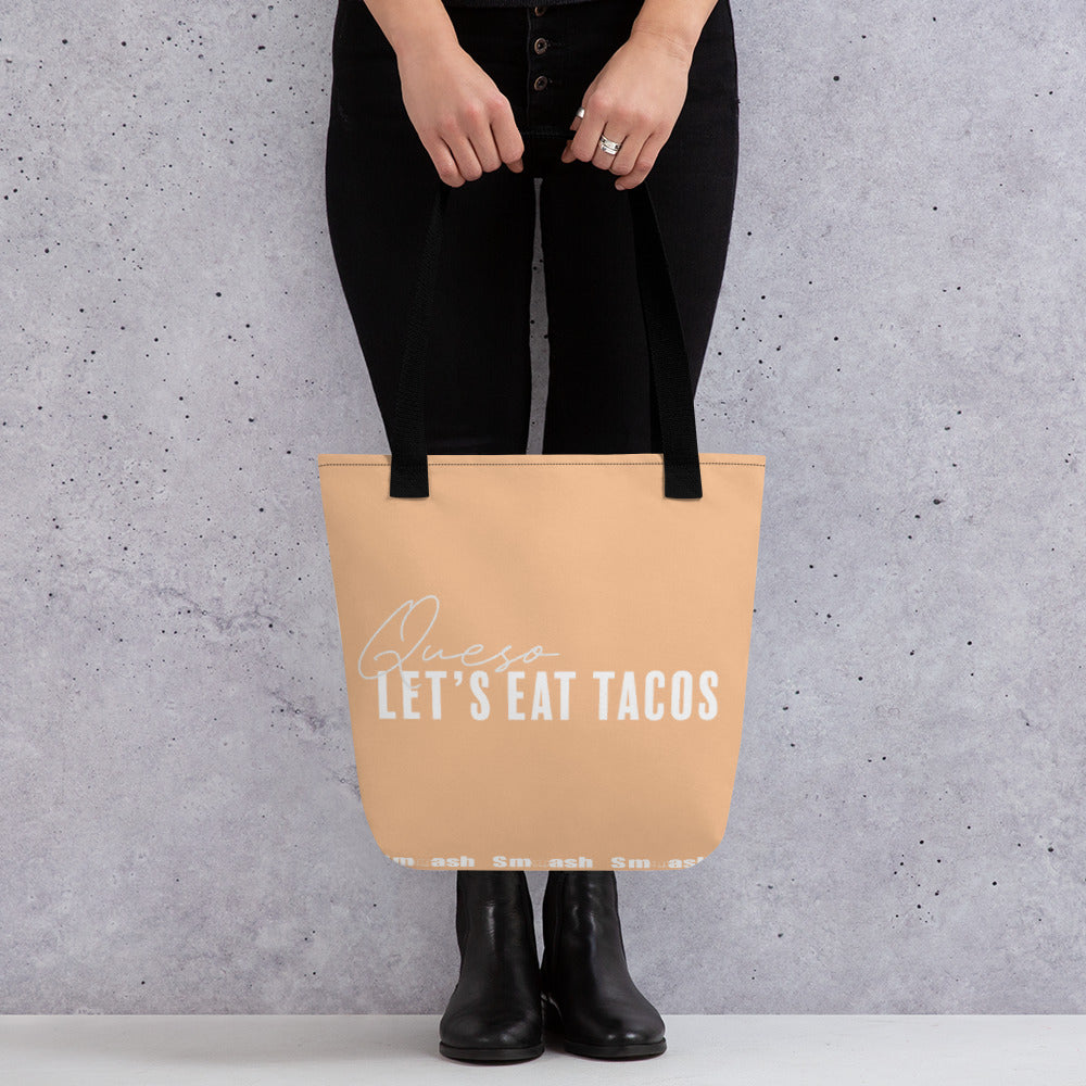 Let's Eat Tacos Queso Mauve Tote Bag