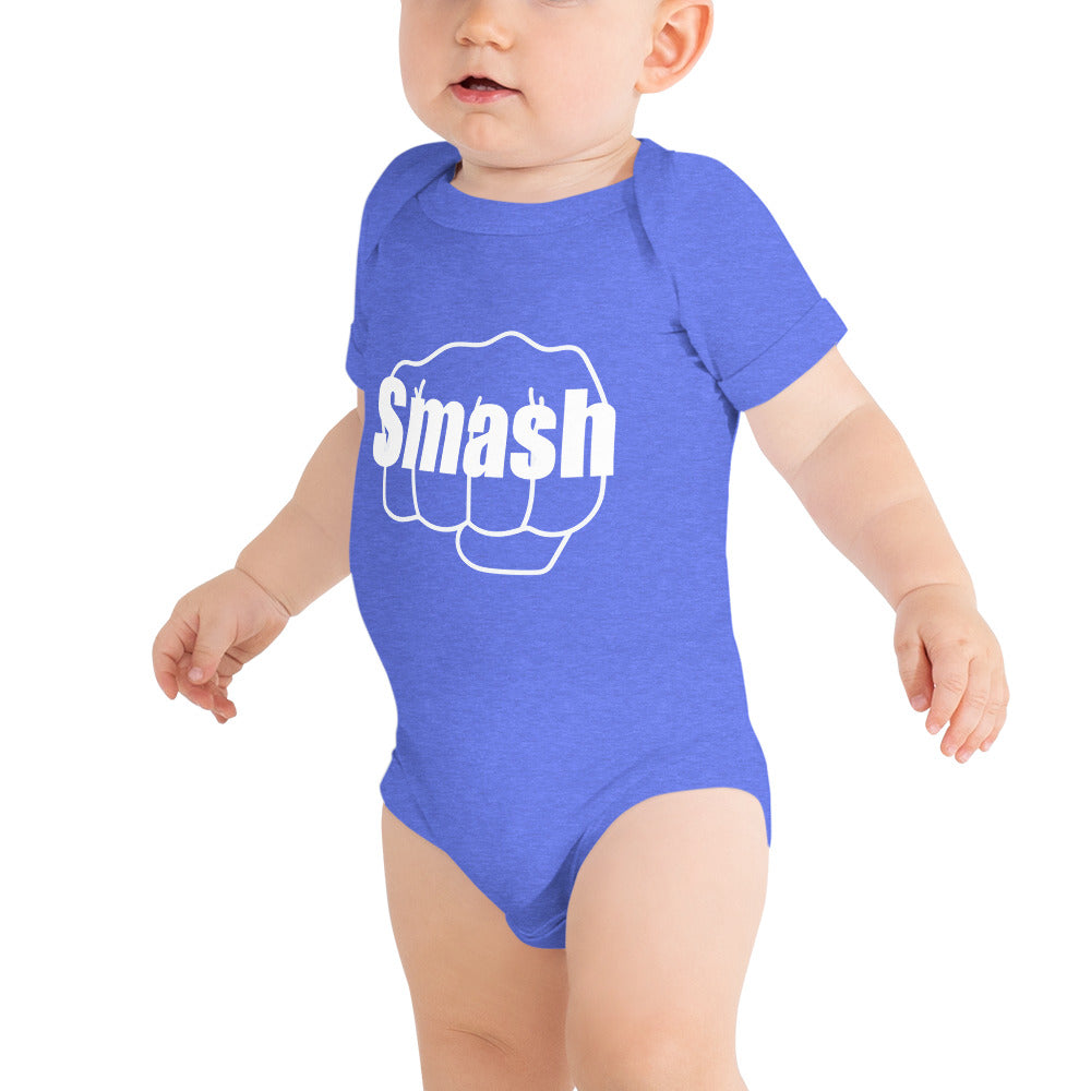 Smash Fist Baby short sleeve one piece blue