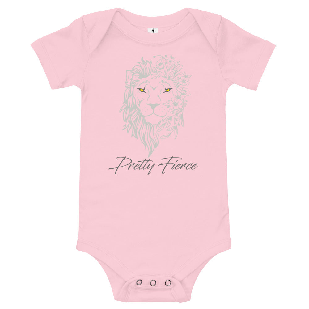 Lion baby one piece pink