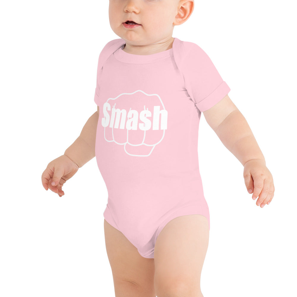 Smash Fist Baby short sleeve one piece pink