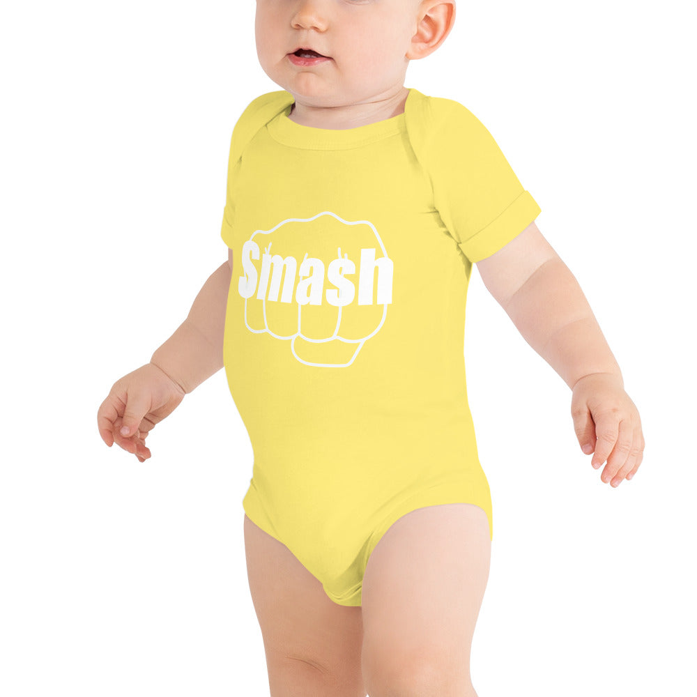 Smash Fist Baby short sleeve one piece yellow