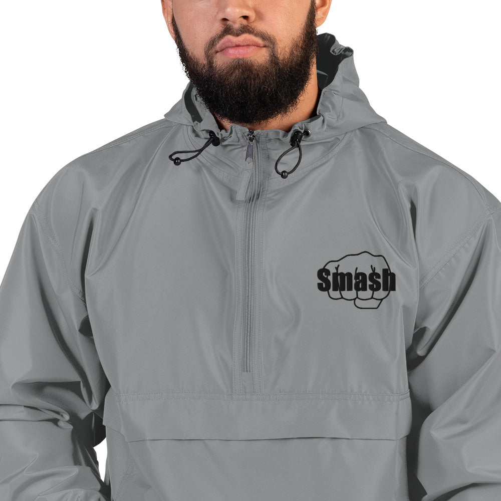 Smash *black design* Embroidered Champion Packable Jacket