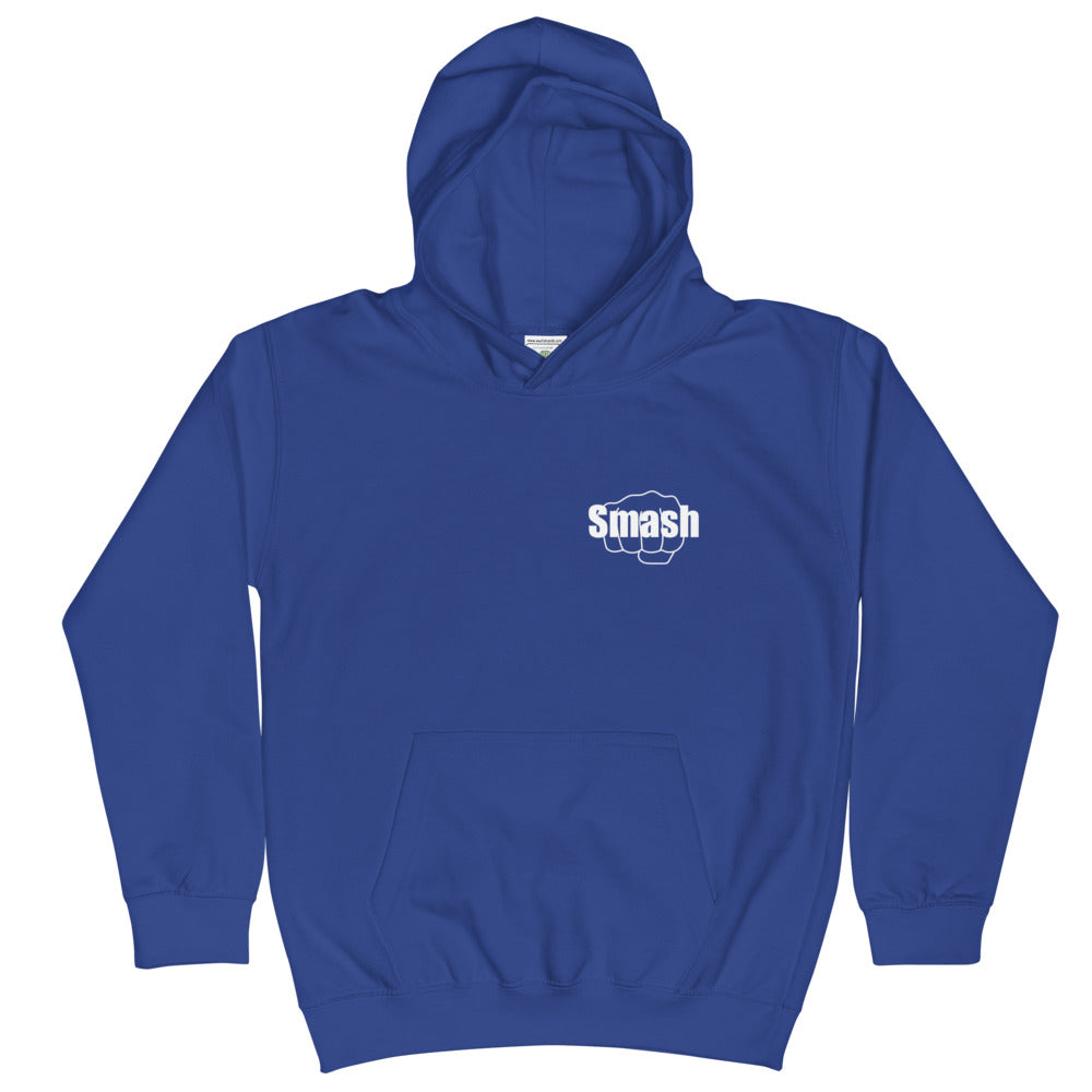Smash with Fist Kids Hoodie Royal Blue
