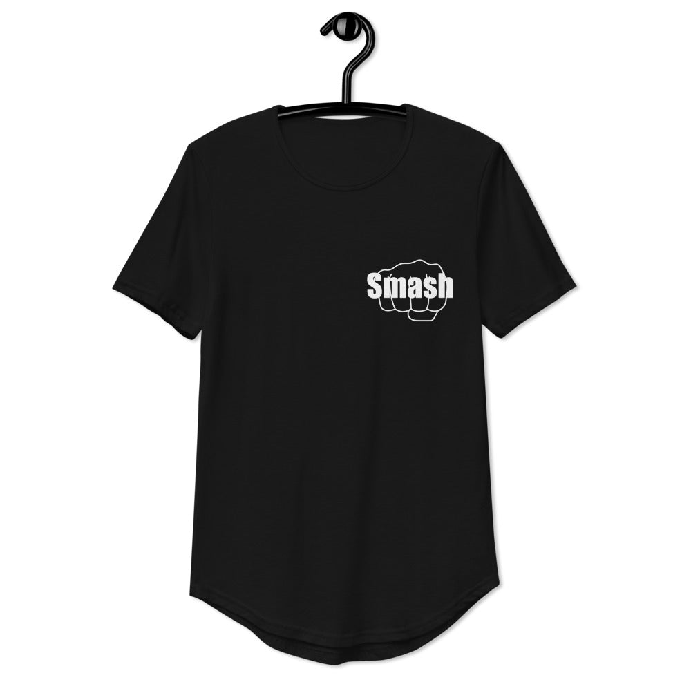 Smash Curved Hem T-Shirt Black