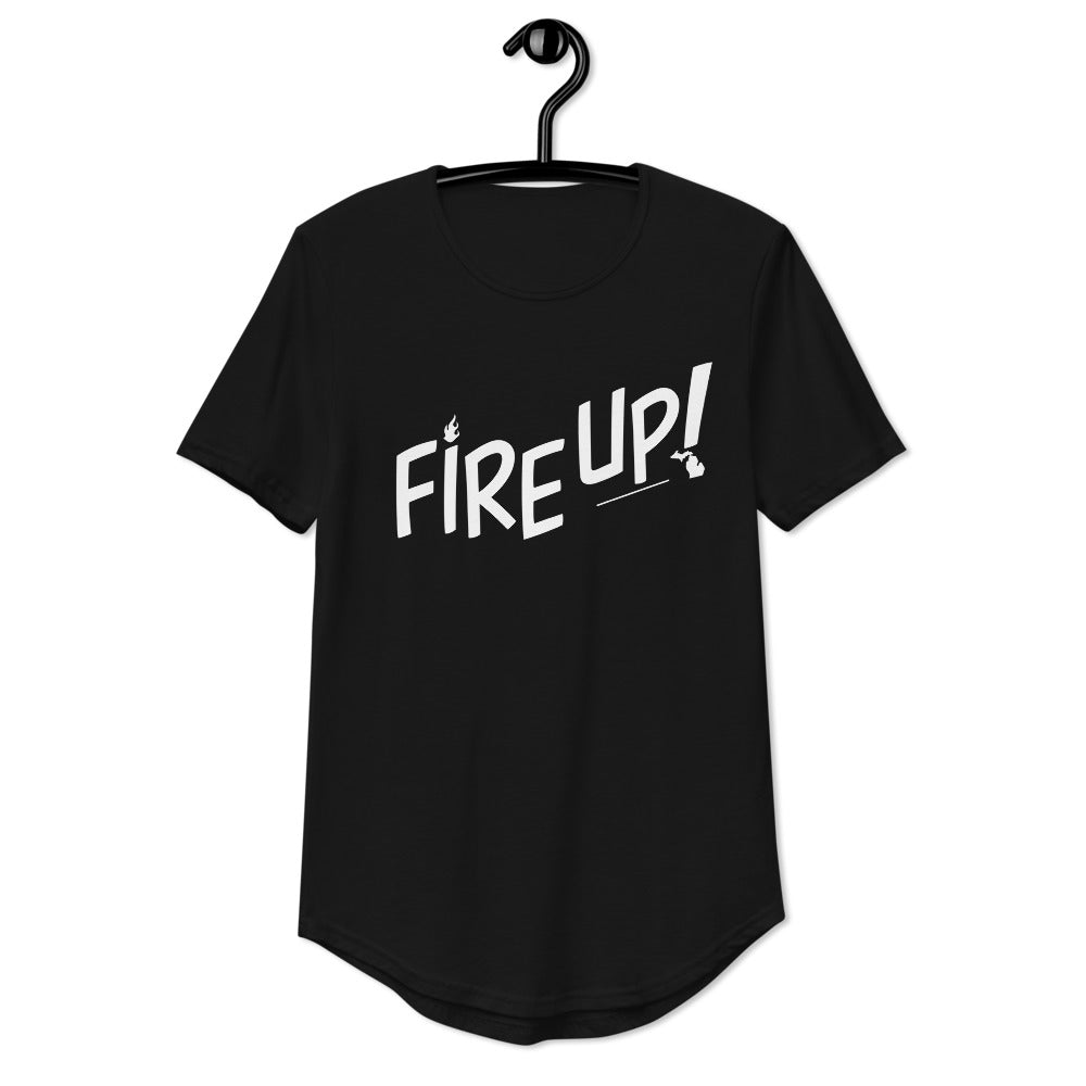 Fire up! Full Curved Hem T-Shirt black