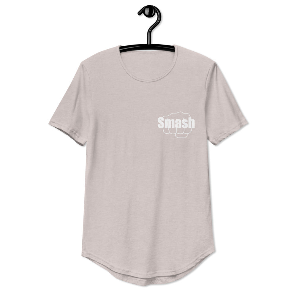 Smash Curved Hem T-Shirt Cool Grey