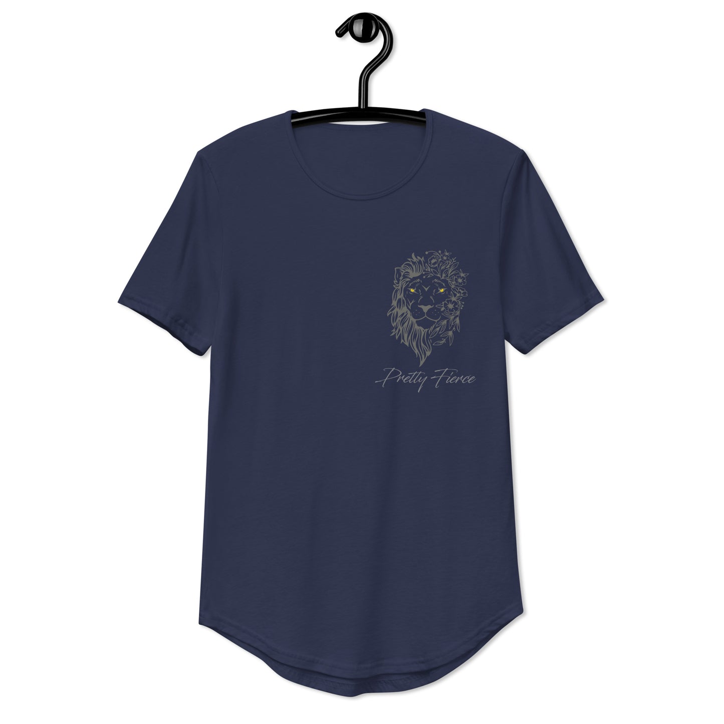 Lion Pocket Curved Hem T-Shirt