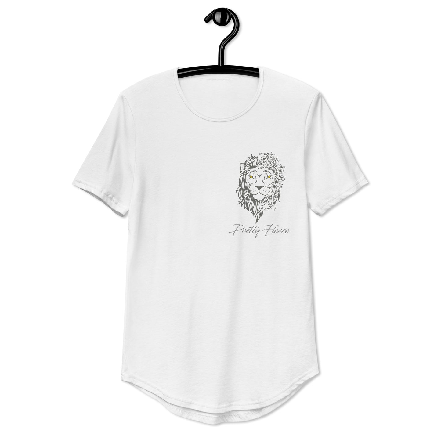 Lion Pocket Curved Hem T-Shirt