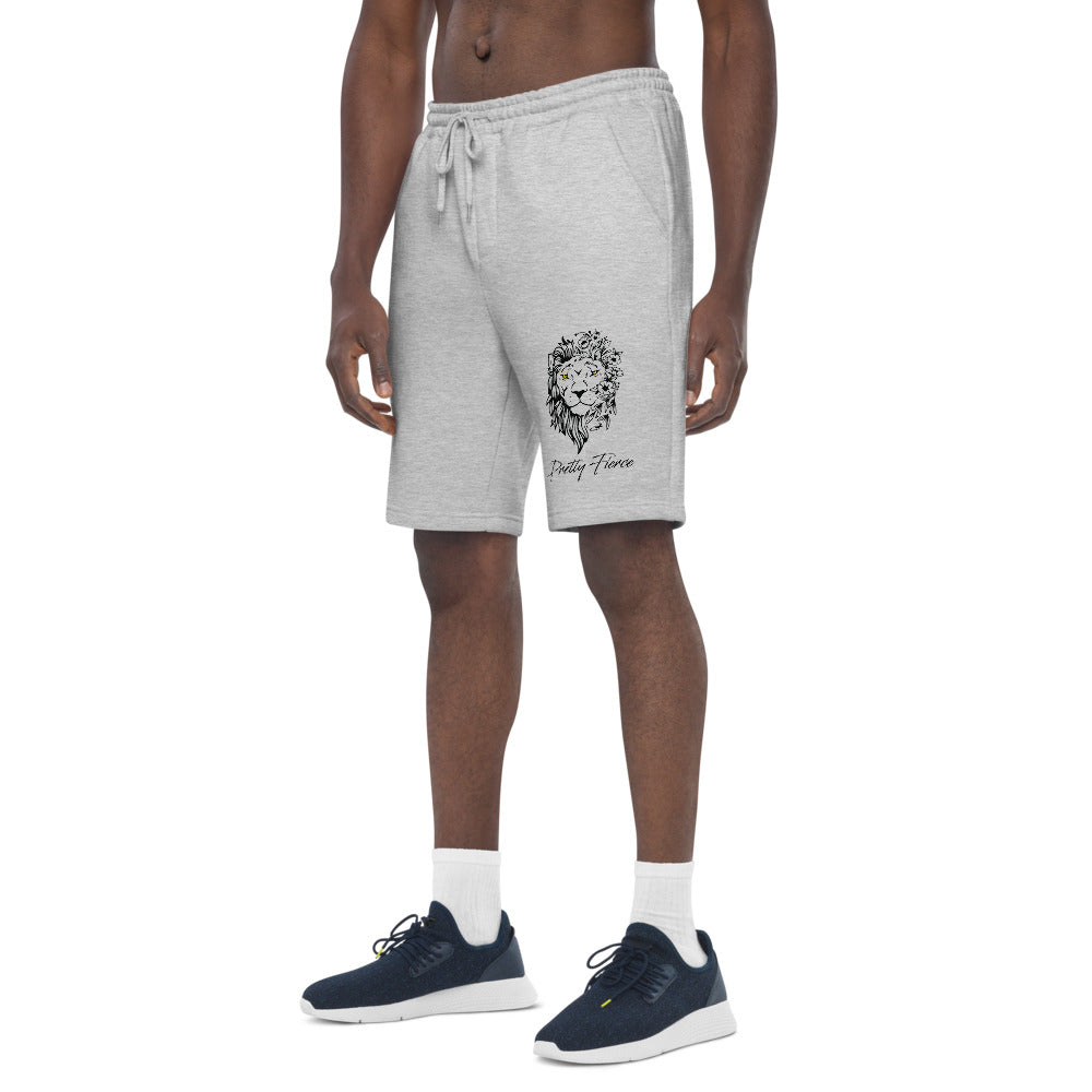 Lion men's fleece shorts light grey 2