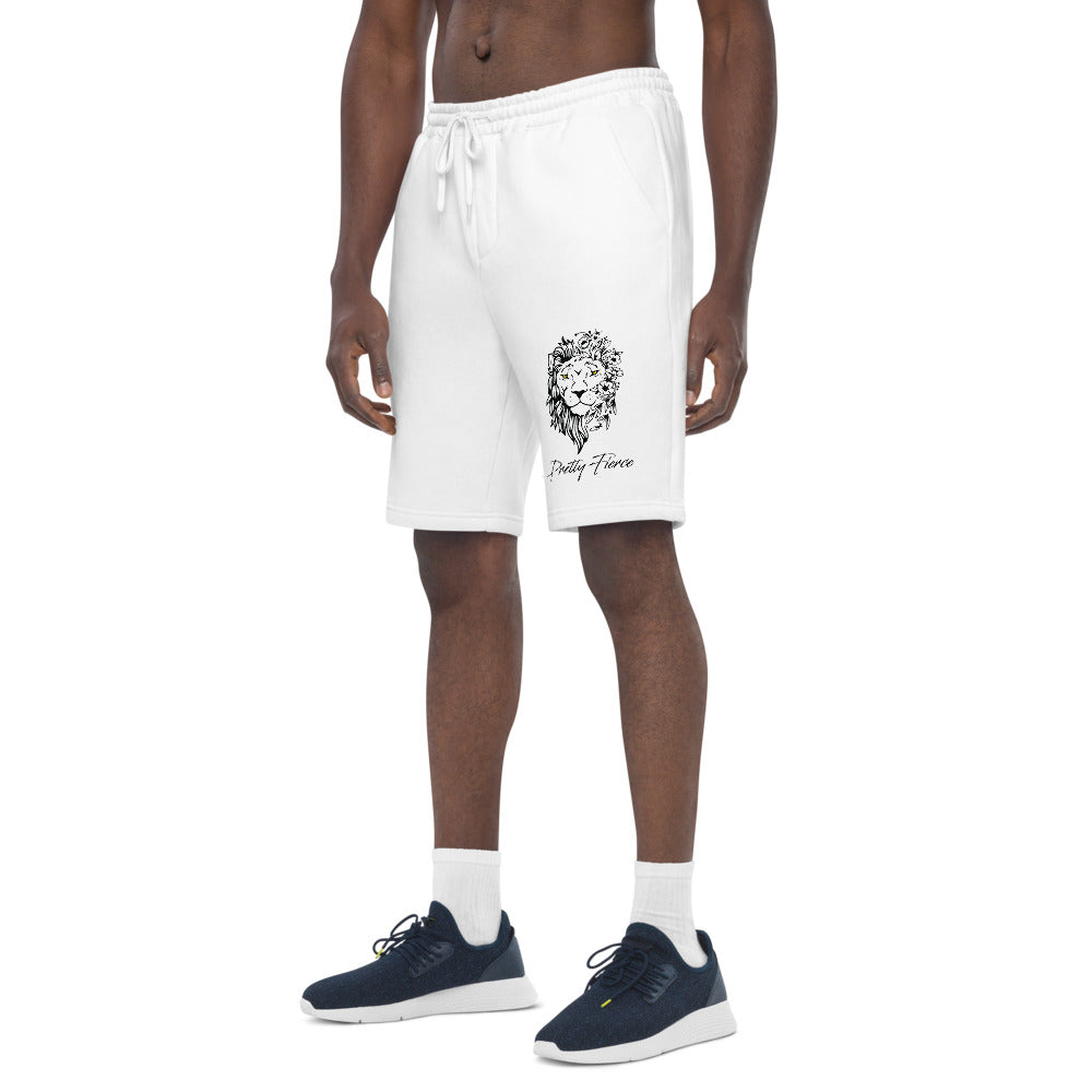 Lion men's fleece shorts white 2