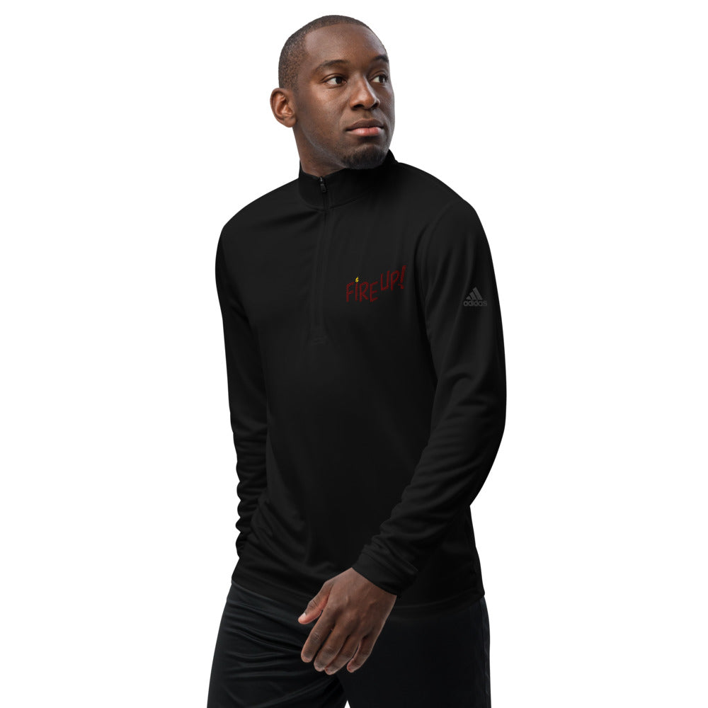 Fire Up! Quarter zip pullover black side view
