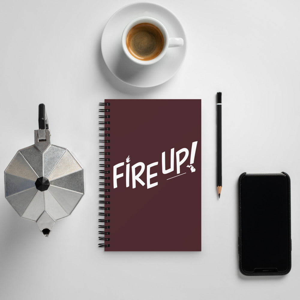 Fire Up! Spiral notebook front