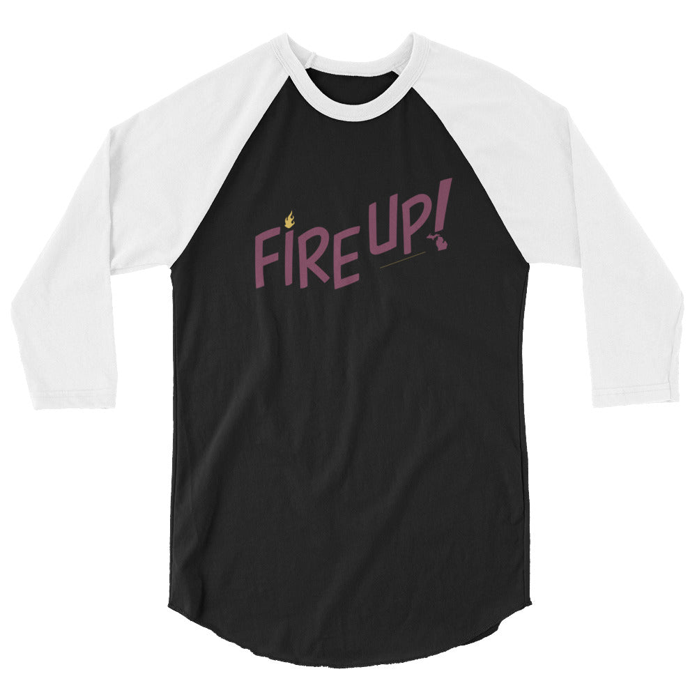 Fire Up! 3/4 sleeve raglan shirt