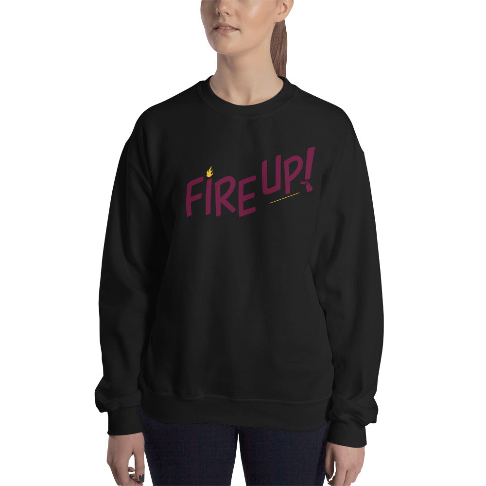 Fire Up! Full Unisex Sweatshirt black