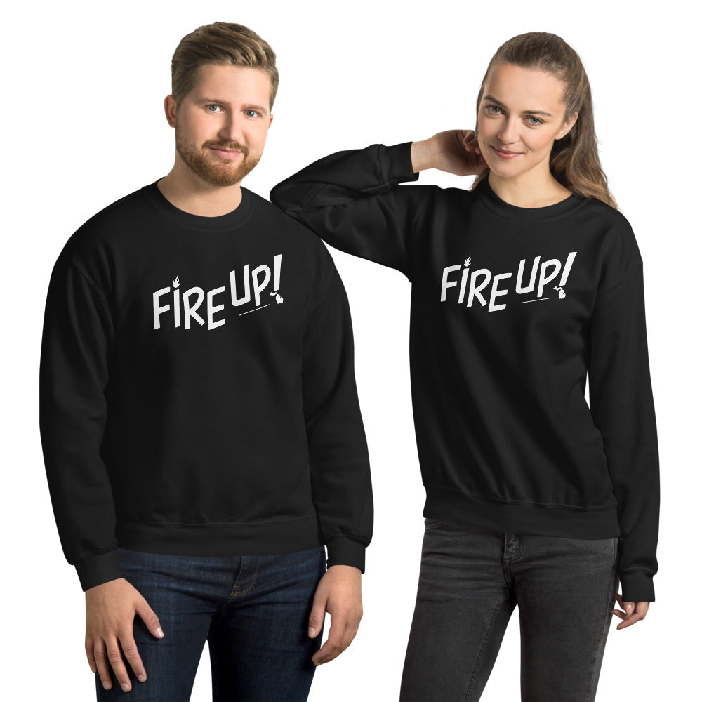 Fire Up! Full Unisex Sweatshirt black