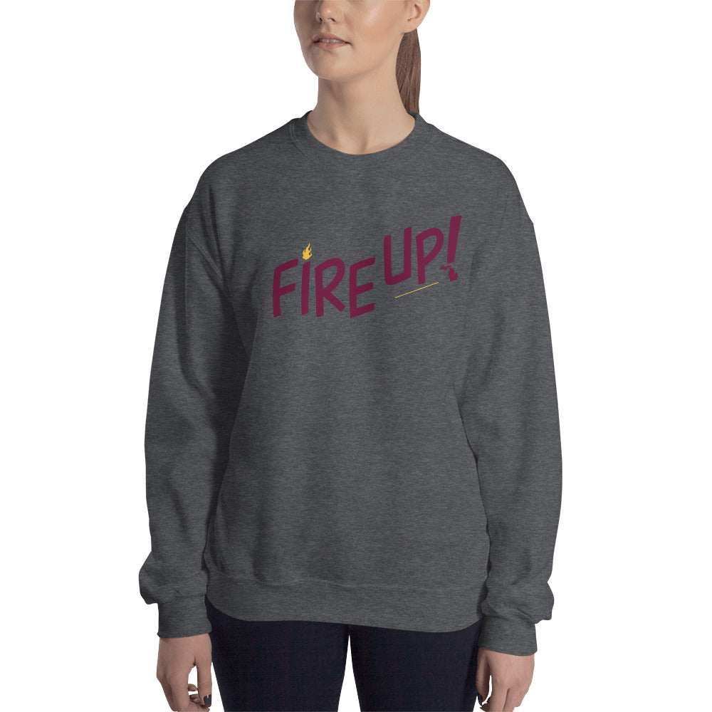 Fire Up! Full Unisex Sweatshirt dark heather