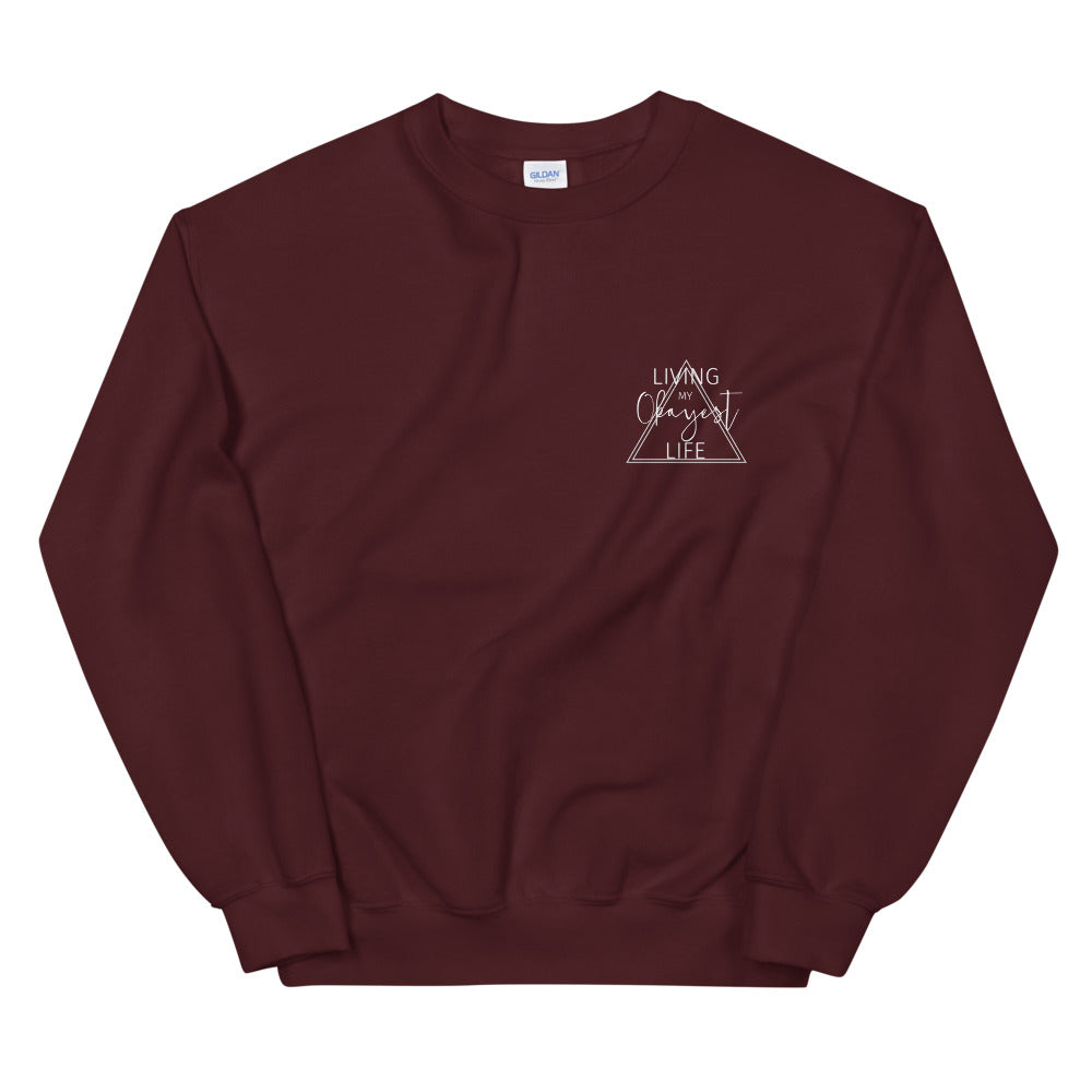 Okayest Triangle Unisex Sweatshirt Maroon
