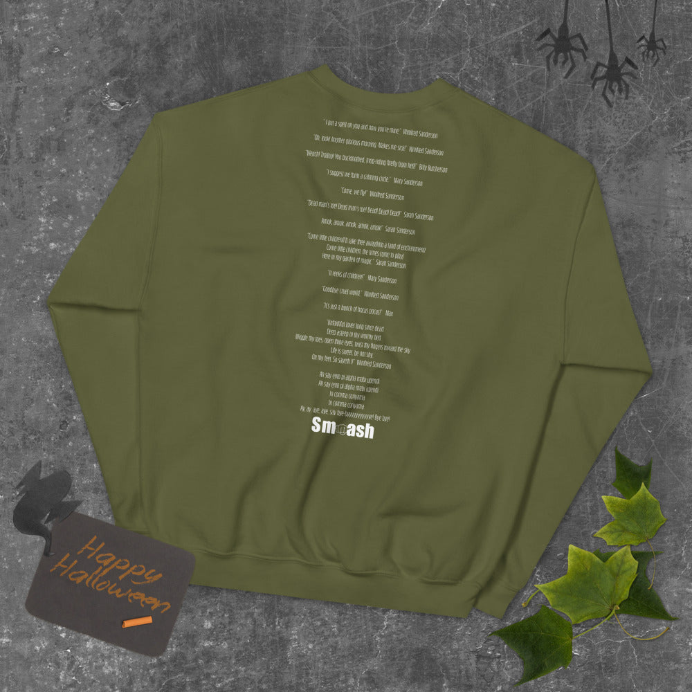 Hocus Pocus unisex sweatshirt military green back