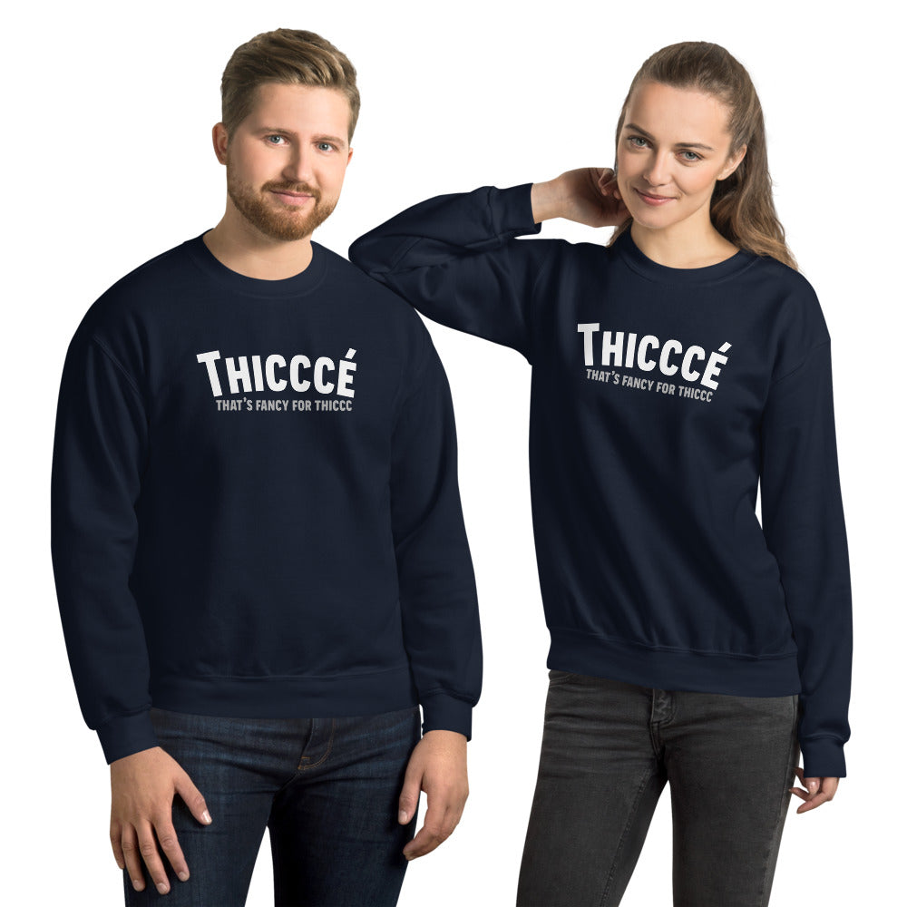 Thicccé Crew Unisex Sweatshirt Navy