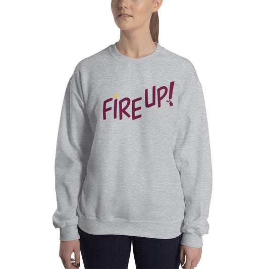 Fire Up! Full Unisex Sweatshirt sport grey