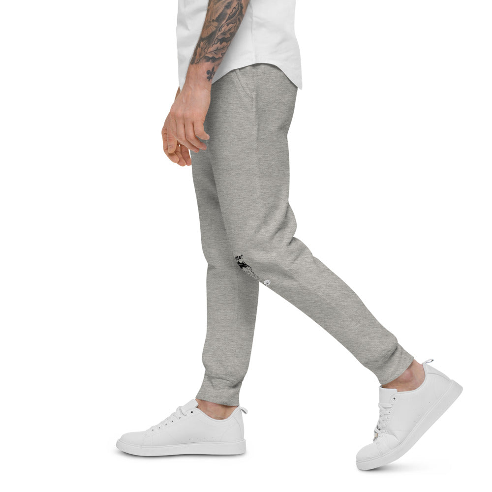 How's Life? unisex fleece joggers carbon grey side view