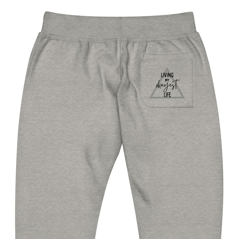 Okayest Life Triangle Slim Fit Unisex Jogger Carbon Grey