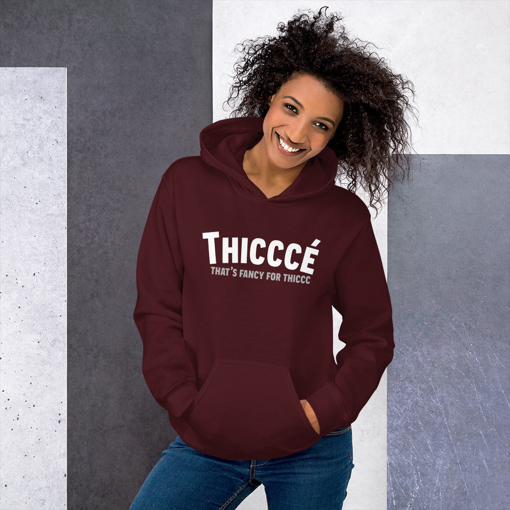 Thicccé Kangaroo Pouch Unisex Hoodie Maroon