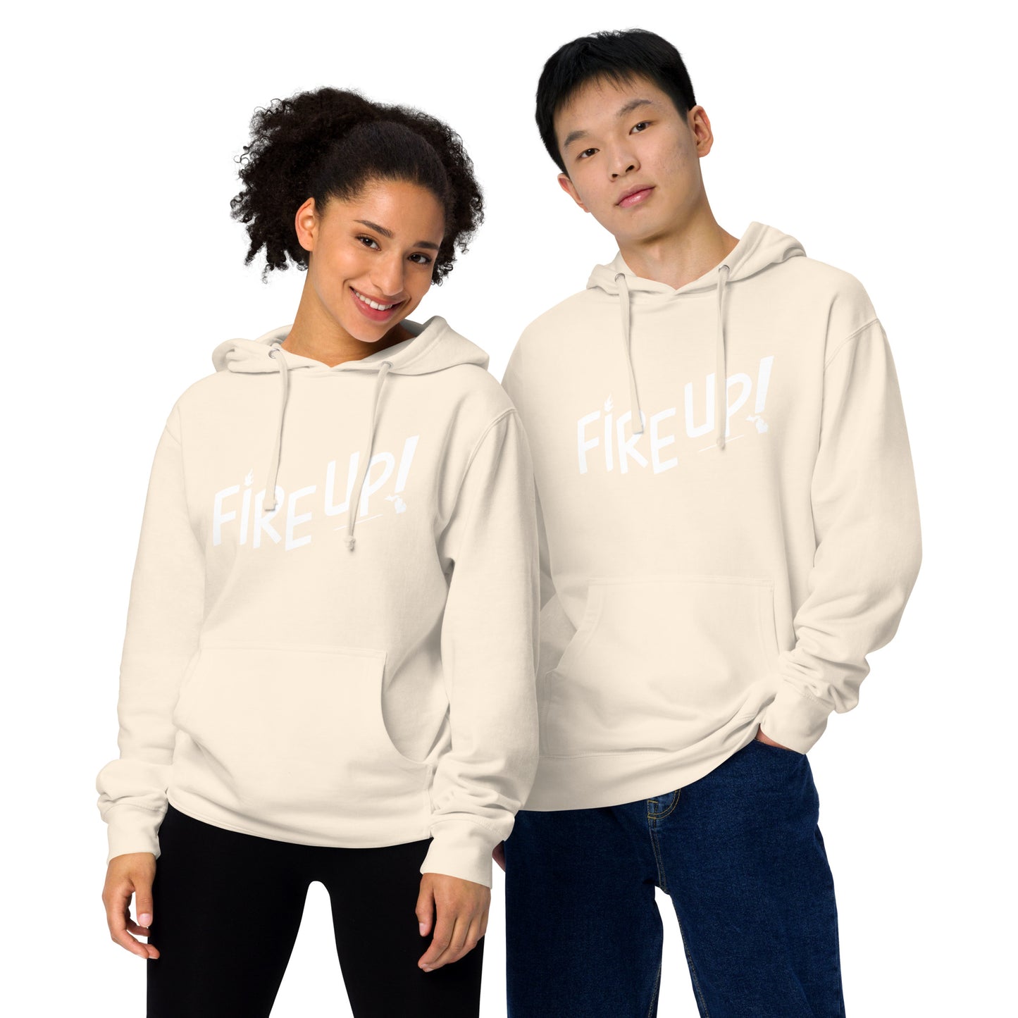 Fire Up! Unisex midweight hoodie