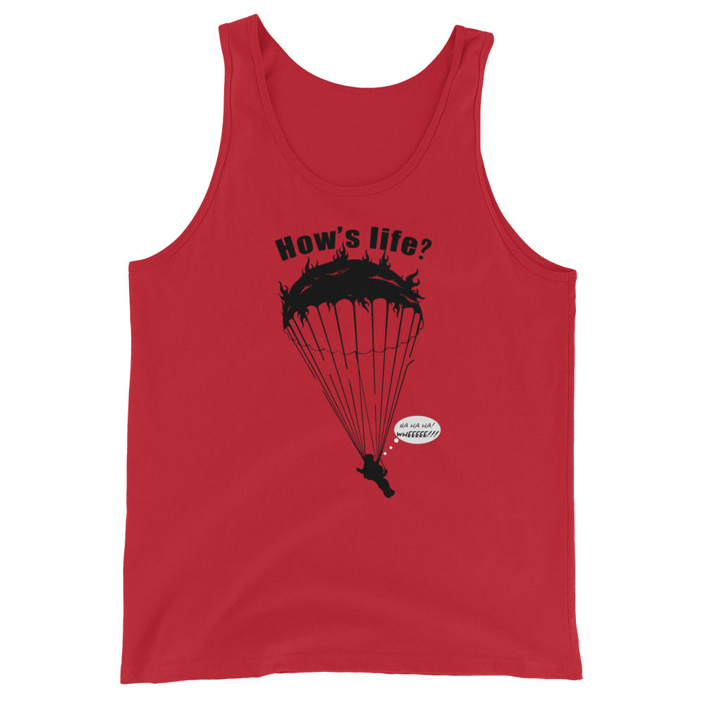 How's Life? unisex tank top red