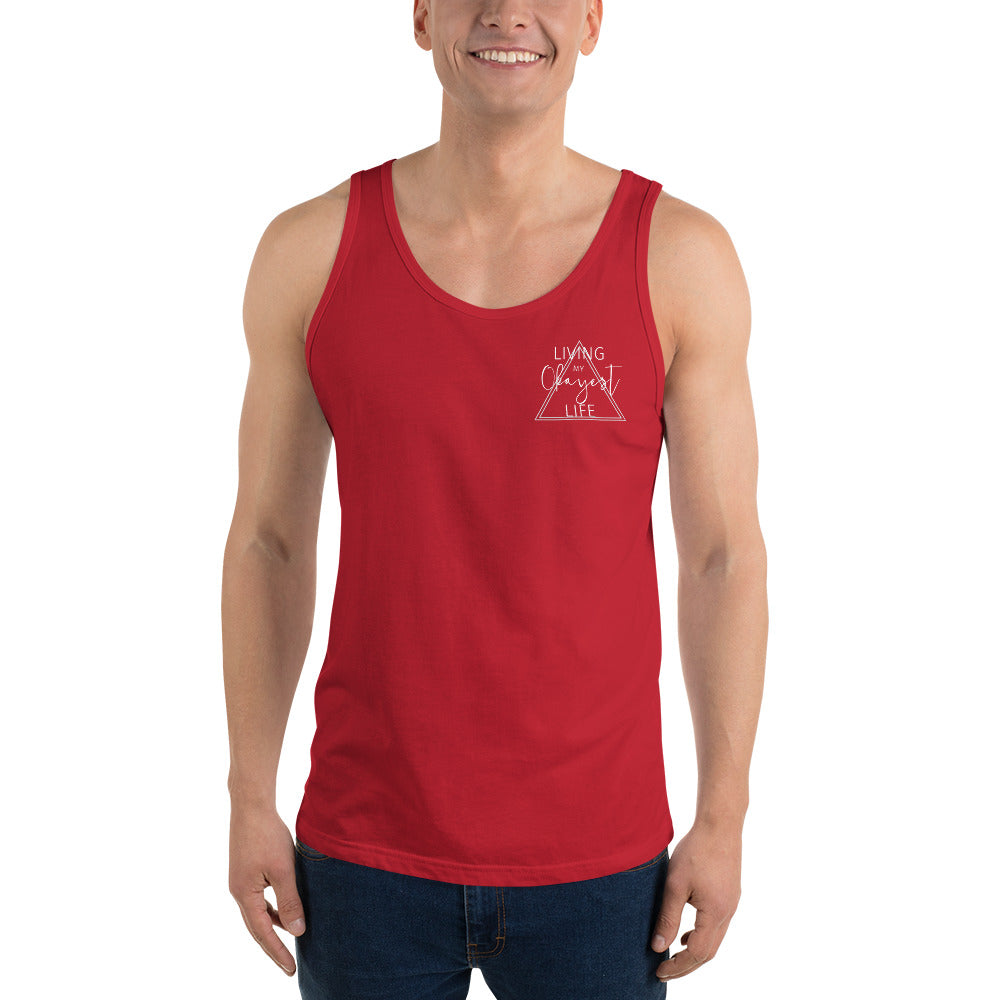 Okayest Life Triangle Unisex Tank Top Red 2