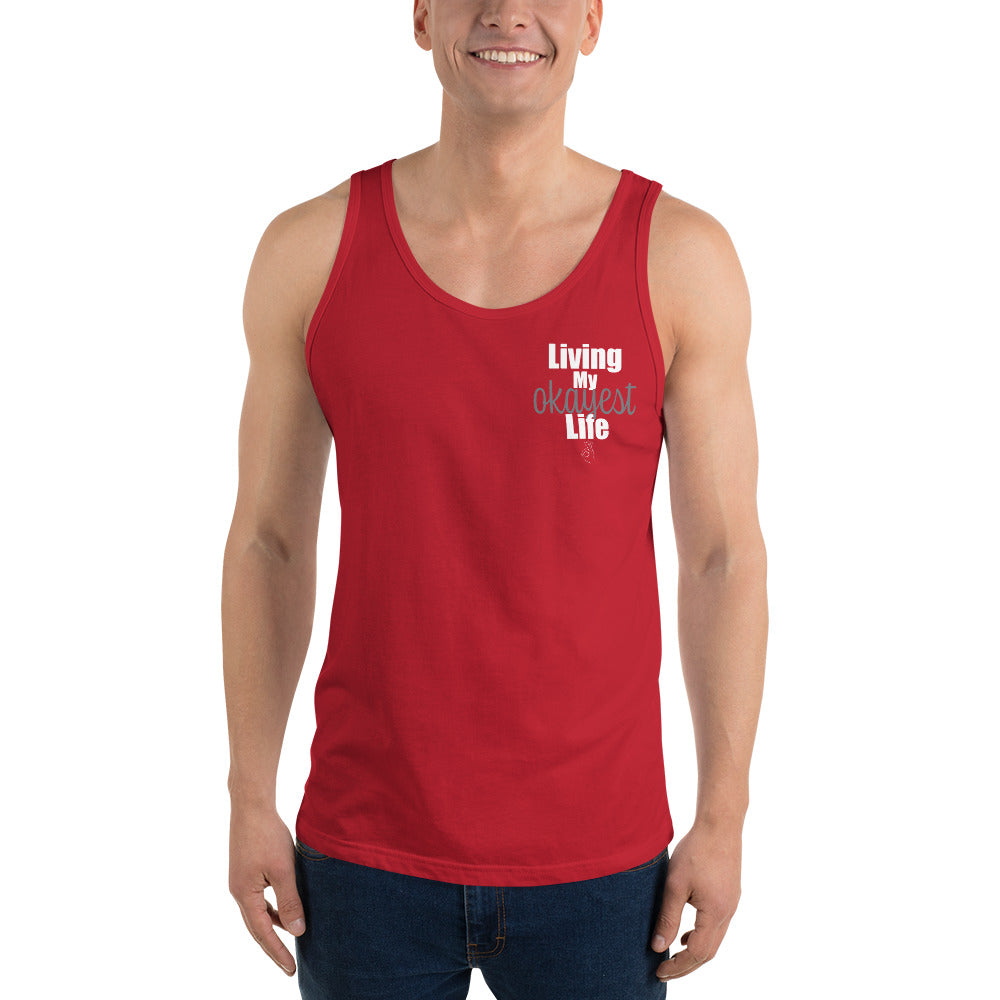 Okayest Life unisex tank top red