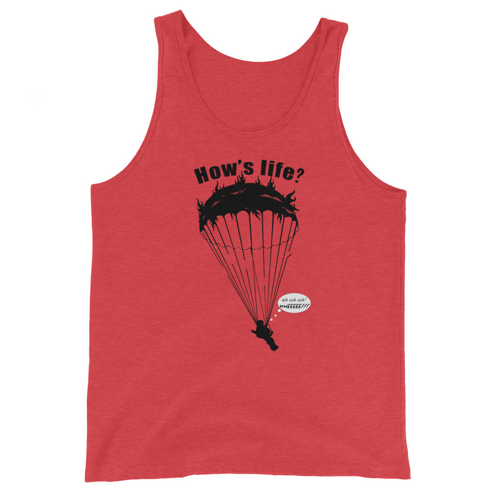 How's Life? unisex tank top red