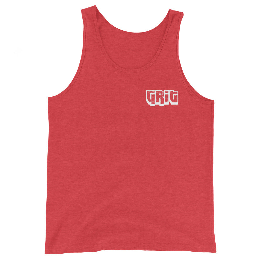 Grit unisex tank top red triblend