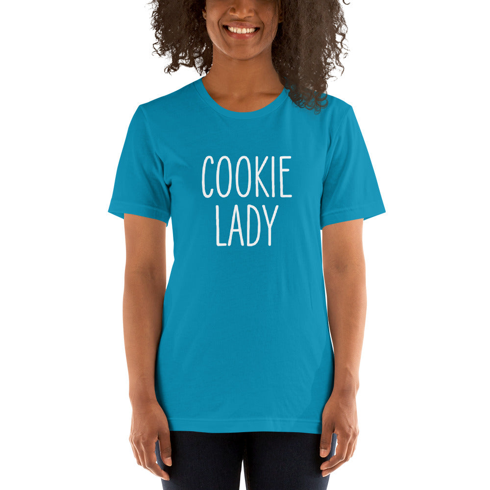 Cookie Lady t-shirt aqua