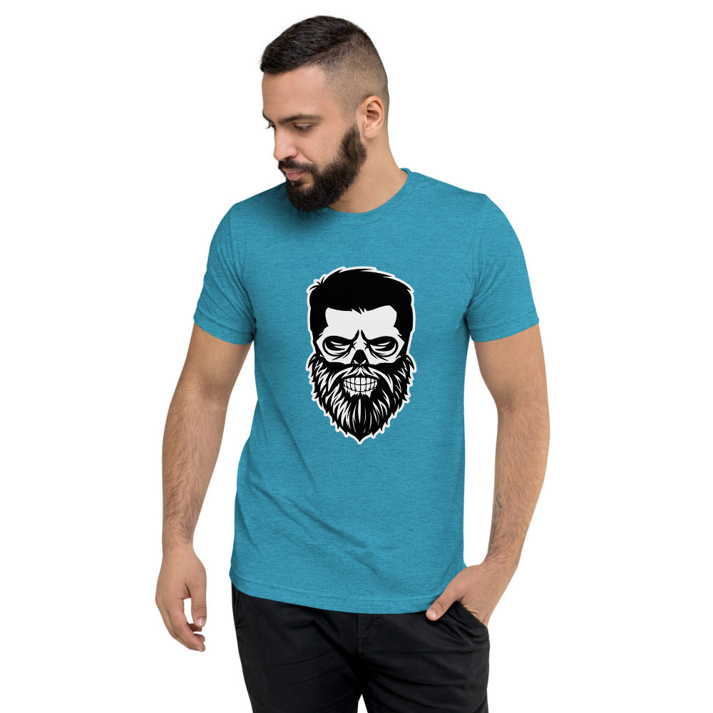 Tough Skull Short sleeve t-shirt aqua triblend