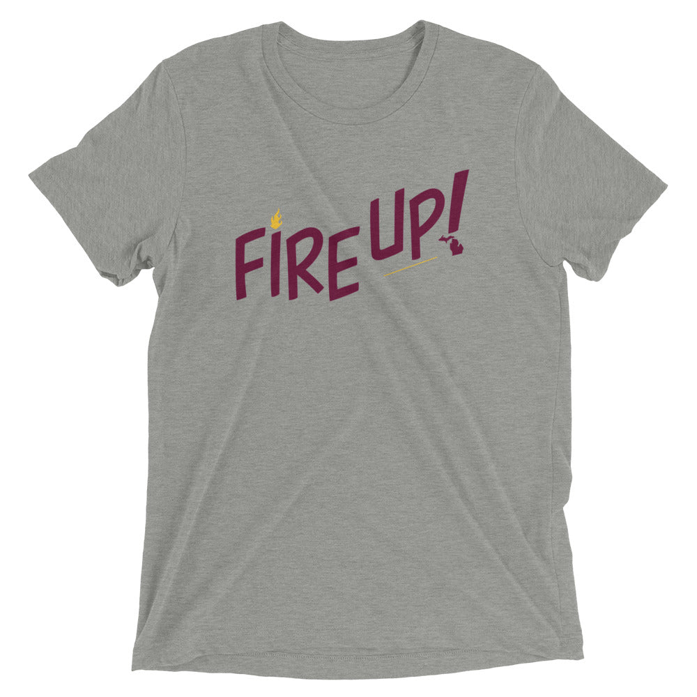 Fire Up! Short sleeve t-shirt athletic grey