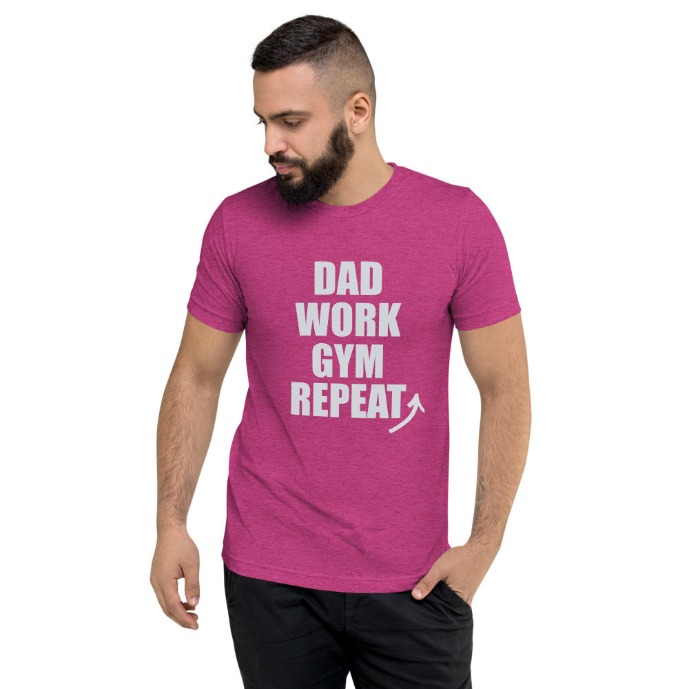 "Dad Work GYM Repeat" t-shirt berry
