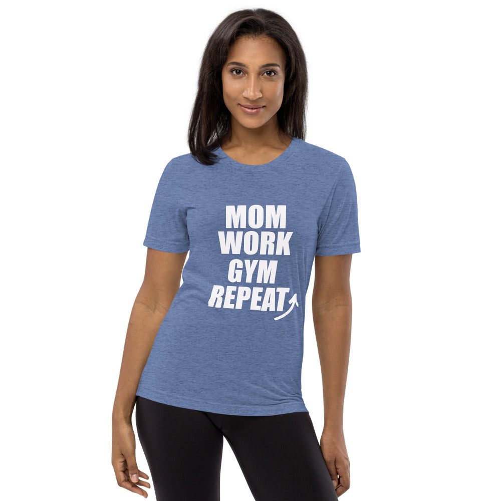 Mom Repeat Short sleeve t-shirt Blue 2
