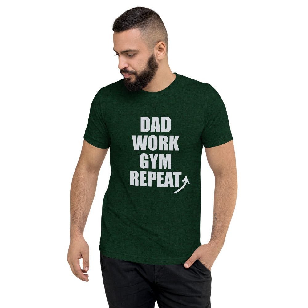 "Dad Work GYM Repeat" t-shirt emerald