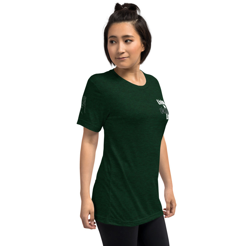Okayest t-shirt with sleeve print emerald 3