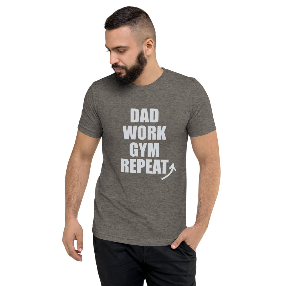 "Dad Work GYM Repeat" t-shirt grey