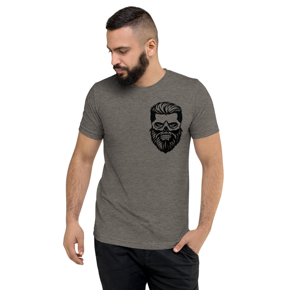 Skull Pocket Short sleeve t-shirt in Grey Triblend