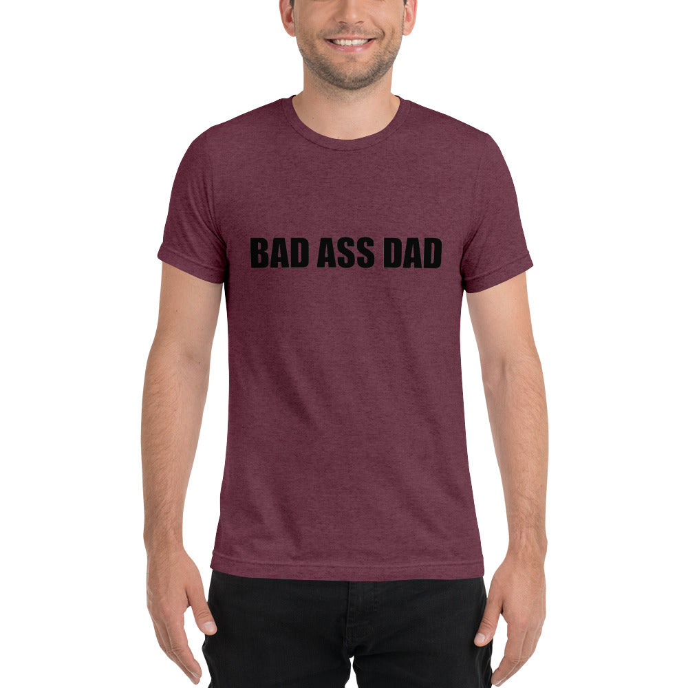 Bad Ass Dad T-shirt maroon