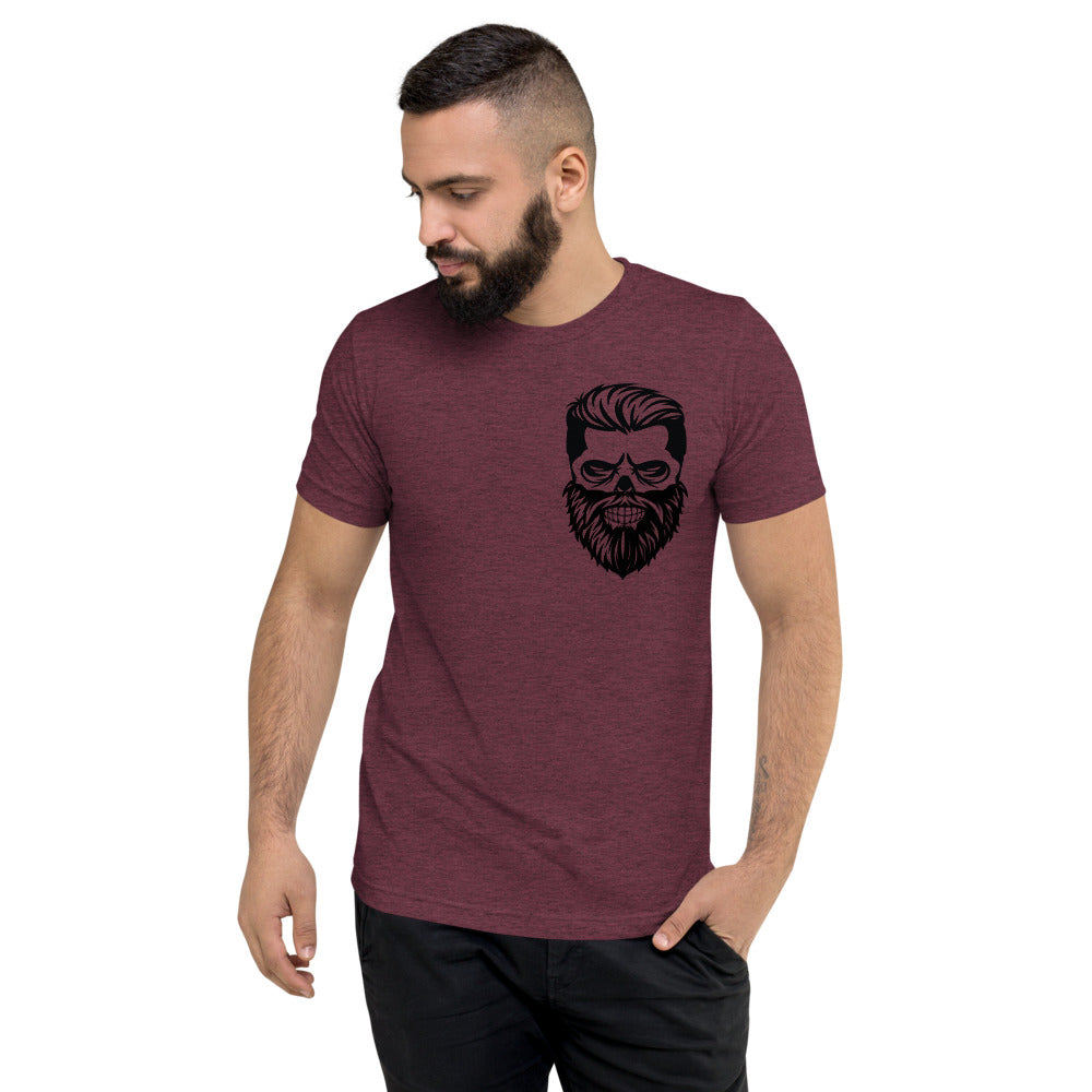 Skull Pocket Short sleeve t-shirt in Maroon