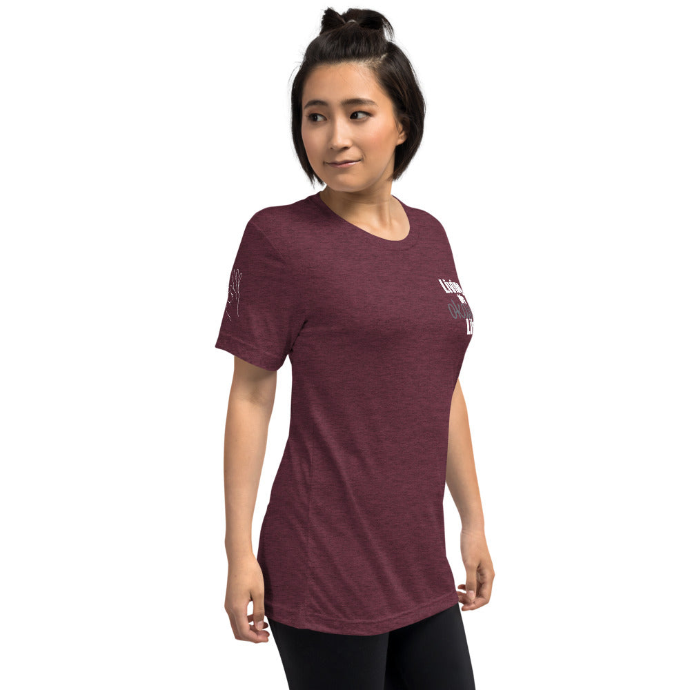 Okayest t-shirt with sleeve print maroon 3