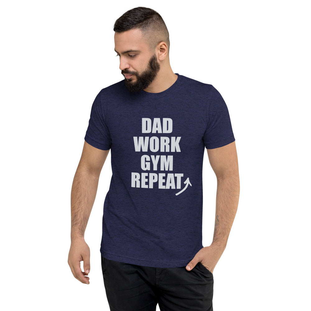 "Dad Work GYM Repeat" t-shirt navy
