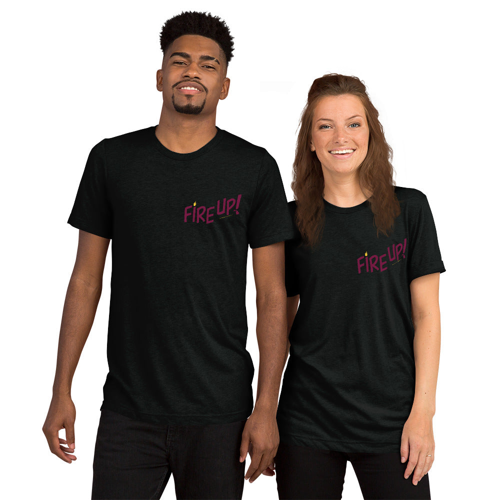 Fire Up! unisex t-shirt solid black