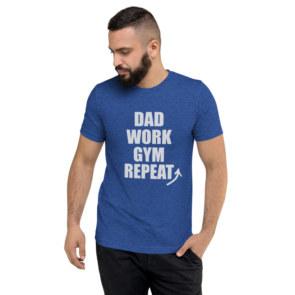 "Dad Work GYM Repeat" t-shirt royal